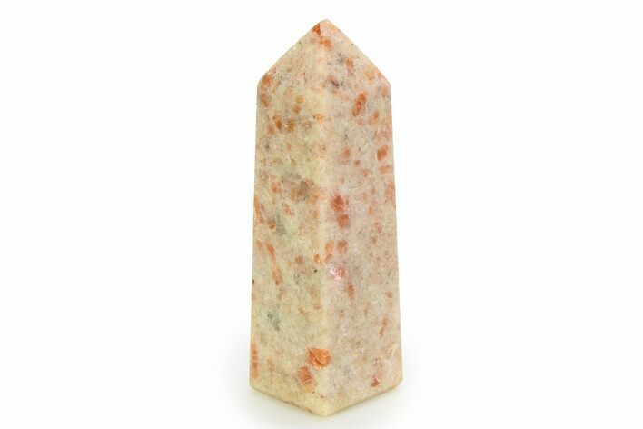 Polished Peach Sunstone Tower - India #343120